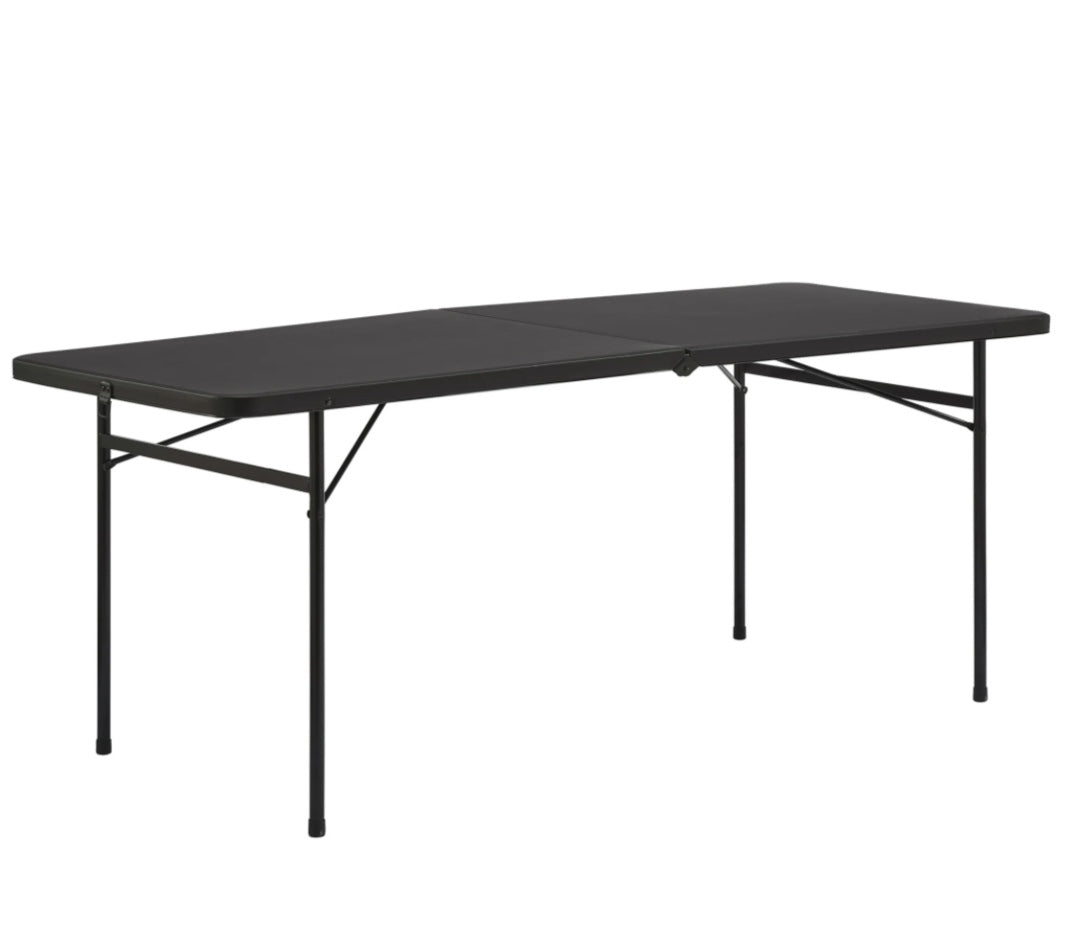 Black 6ft Rectangular Foldable tables